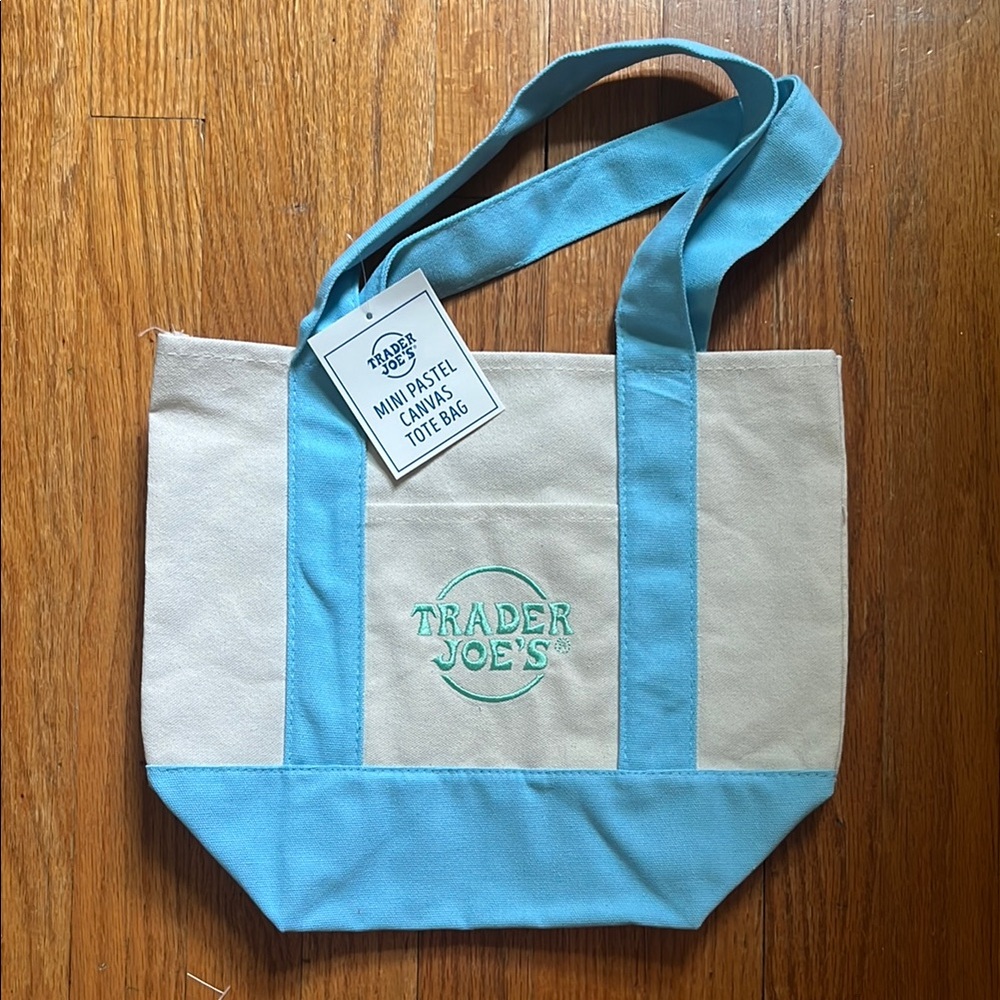 Trader Joe’s Blue Mini Canvas Tote Bag